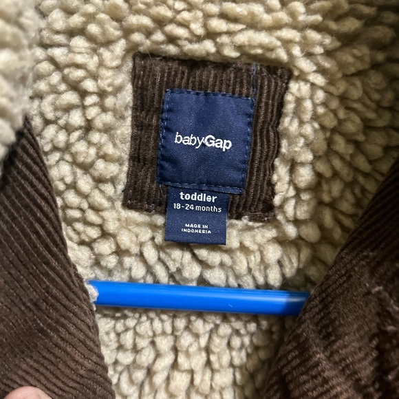 Baby Gap Toddler Corduroy Sherpa Jacket Size 18-24 Months - Picture 3 of 5